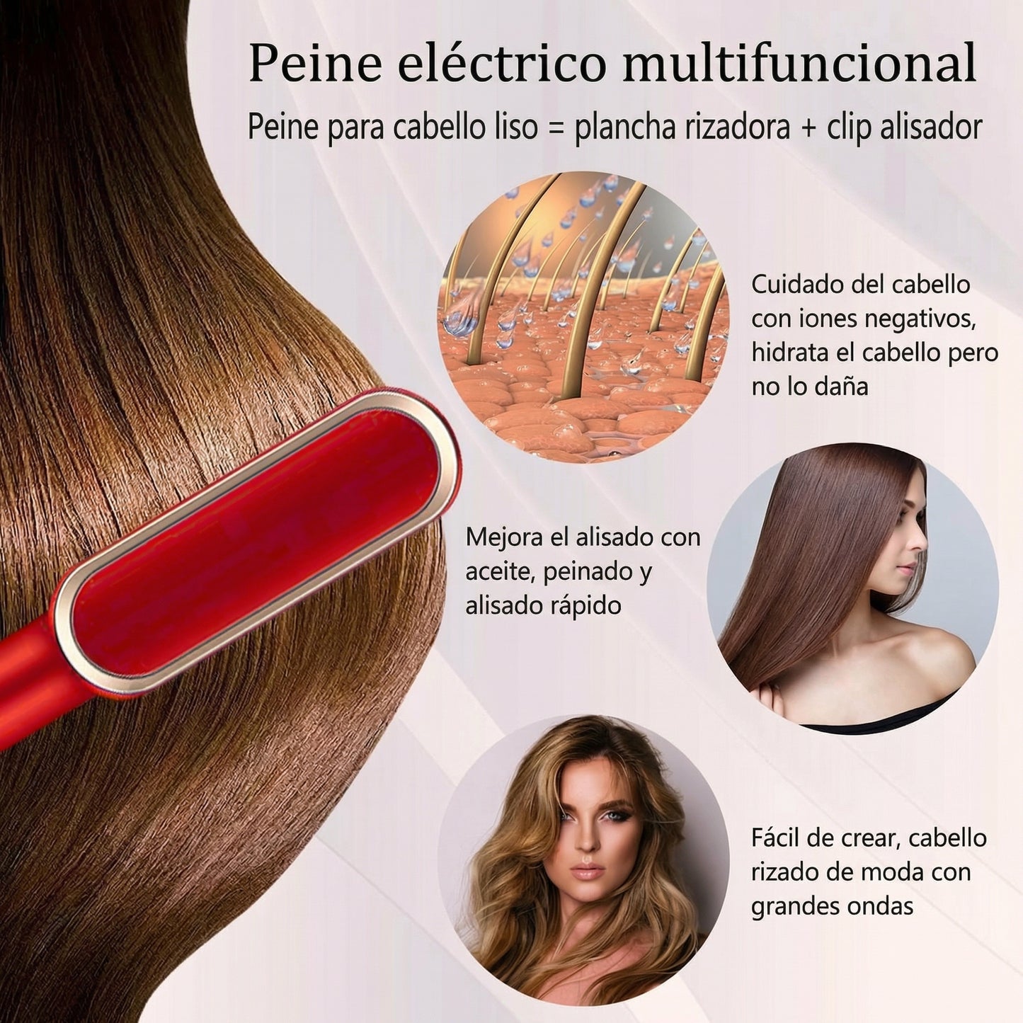 Cepillo Alisador 2 En 1