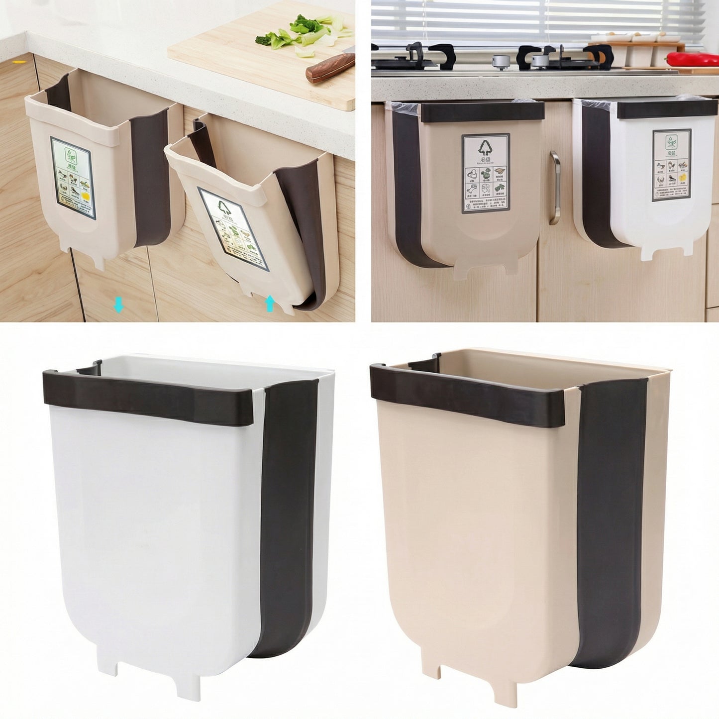 Basurero Plegable Premium Con Dispensador